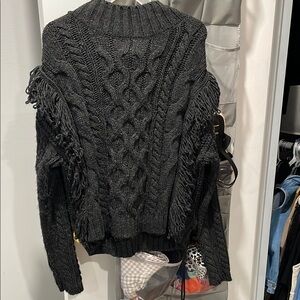 Black Cable Knit Sweater